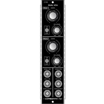 Corsynth - C108: Dual VCA Voltage Controlled Amplifier (5U/MU) image 1