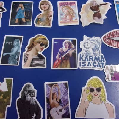 Huge Lot #2 of 51 Gloss mini Taylor Swift die cut Decals / Stickers scrap book computer, phone, guitar case candy etc image 3