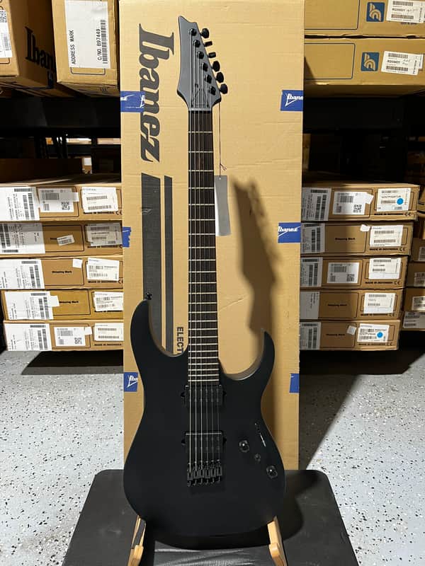 Ibanez RGRTB621 Iron Label Electric Guitar - Black Flat image 1