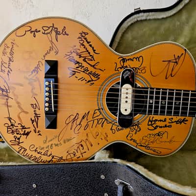 Robert Johnson Tribute Guitar - Delta Blues Parlor Guitar Autographed by BB King, Robert Cray, Buddy Guy, Jeff Healey image 5