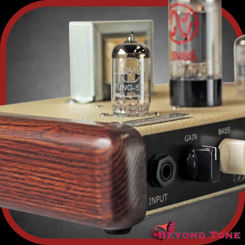 Xtonebox Blue 1005 Mini Tube Amp | Boutique Desktop Guitar Amp | Cream / Wood image 1