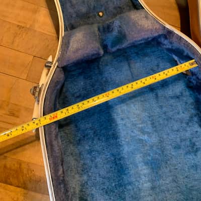 Vintage MIJ Japanese Acoustic guitar dreadnought Case 1970’s 70’s- Salmon Pinw blue interior fits Yamaha FG-180 red label and others image 9