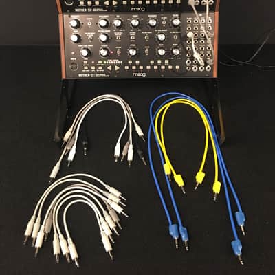 Moog Mother-32 (2x) w/ 3-Tier Stand & 19 Patch Cables image 2
