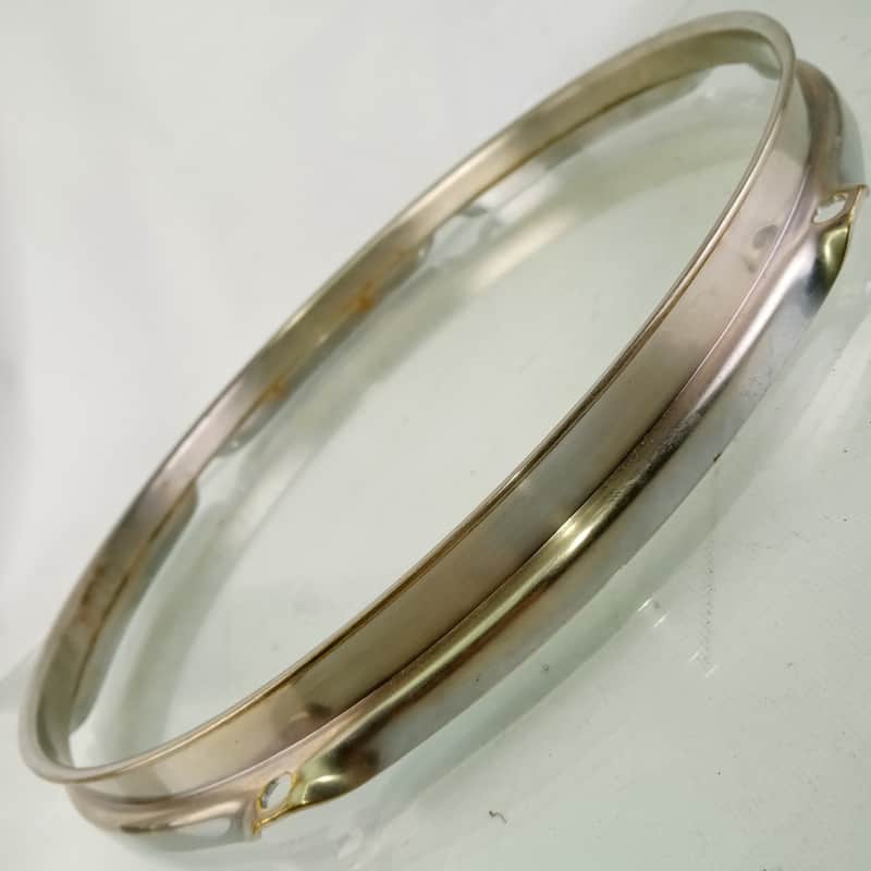 Ludwig 12" 6Lug BRASS Tom Drum Rim/Hoop Triple-Flange Vintage 50s Nickel WFL NOB image 1