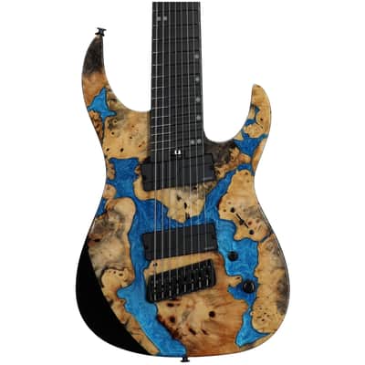 Legator Ninja X8F Multi-Scale 8-String Guitar, Caribbean Blue, with Gig Bag image 3