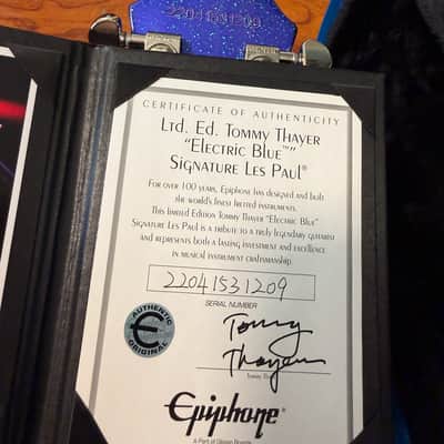 Epiphone Tommy Thayer Signature "Electric Blue" Les Paul Standard 2020 - Electric Blue image 16