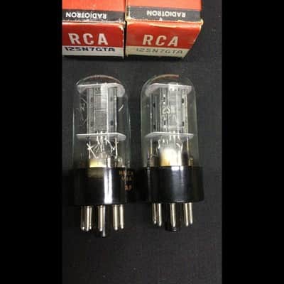 Matched Pair NOS NIB RCA 12SN7GT Black Plate D Getter Audio VACUUM TUBES D.9594 image 2