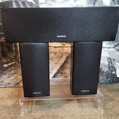 Onkyo Onkyo SKR-590 and SKC-591N rear satilites & Center Channel 90s  - Black image 1
