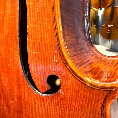 Golden Bamboo Chinese Imported 1/2 Cello Solid Wood Quinn Violin 2000 - Oil Varnish image 14