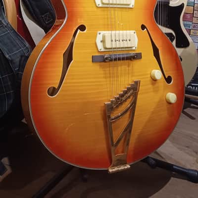 D'Angelico Excel EX-59 Hollow Body Single Cutaway with Stairstep Tailpiece 2010s - Natural image 1