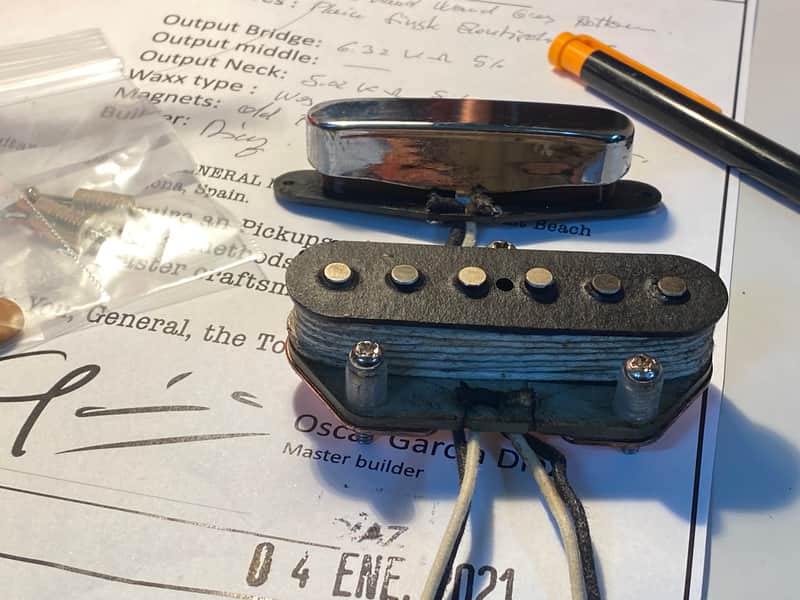 General Vintage Tone Telecaster pickups set hand made pre cbs Premium Master set 2020 Grey botton image 1