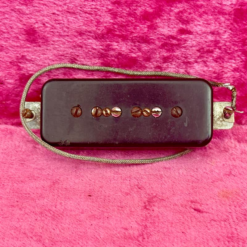 1960's Gibson P-90 Soapbar Guitar Pickup with Cover Vintage Circa 1966-1968 image 1