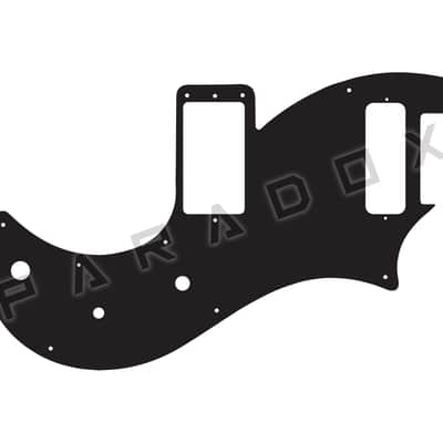 Custom Pickguard For 2024 - 2026 Made in America PRS S2 Vela Narrowfield Humbucker - Solid Matte Black .090"