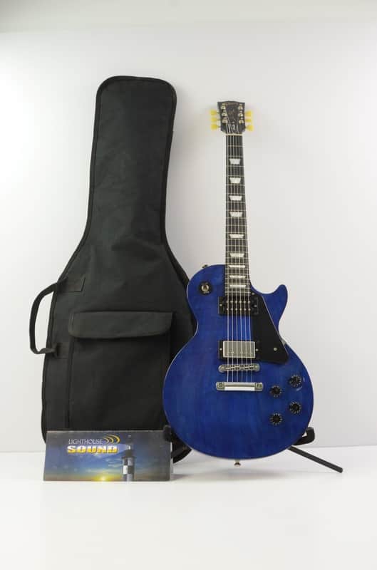 2011 Gibson Les Paul Studio Faded Electric Guitar - Blue | Reverb