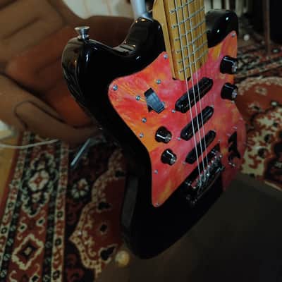 Borisov Style Black Electric Guitar Vintage Soviet Reissue Germanium Fuzz Sound image 3