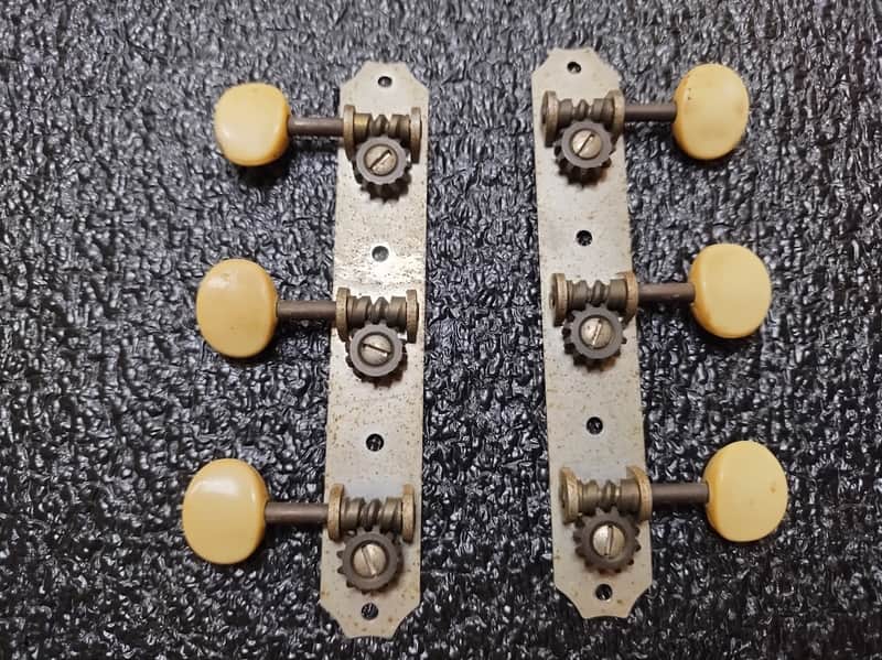 Vintage 1938 Kluson Strip Tuners - 3/Side - No Stamp - Pre PAF image 1