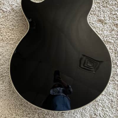 DAngelico Premier SS Semi-Hollow Electric Guitar, Black Flake, Stopbar Tailpiece image 4
