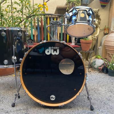 DW Collector's All Maple Shells Drum Kit 3 pc Piano Black 22/16/12 image 1