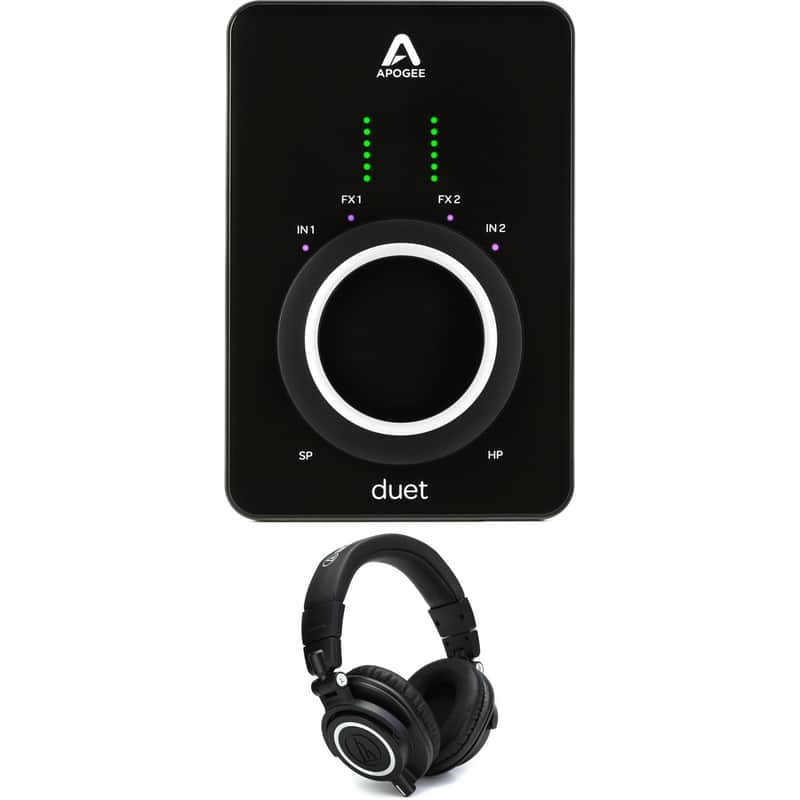 Apogee Duet 3 2x4 USB-C Audio Interface and Headphones image 1