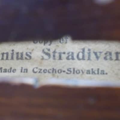 Antonius Stradivarius Violin copy Czecho- Slovakia Fiddle 1940 image 5