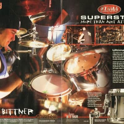 Tama Superstar 14" Tom Shell Birch/ Basswood 2005 - Black matte image 12