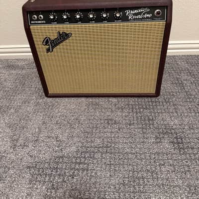 Fender '65 Princeton Reverb Reissue "Bordeaux Reserve" FSR Limited Edition 12-Watt 1x12" Guitar Combo 2010s - Wine Red / Wheat image 8