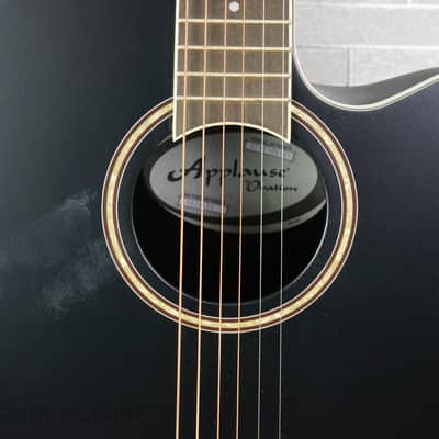 Ovation AB24-5S Applause Standard Mid-Depth Acoustic Guitar - Black Satin image 4
