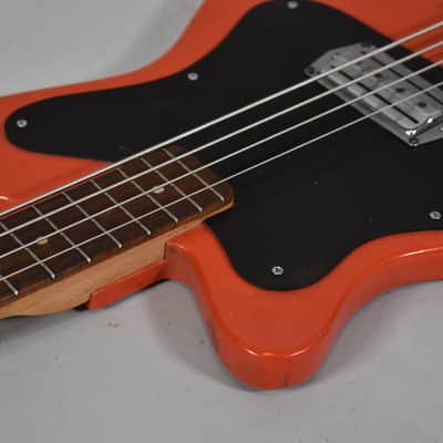 1960s Vox Clubman Red Finish Left-Handed 4 String Electric Bass image 5