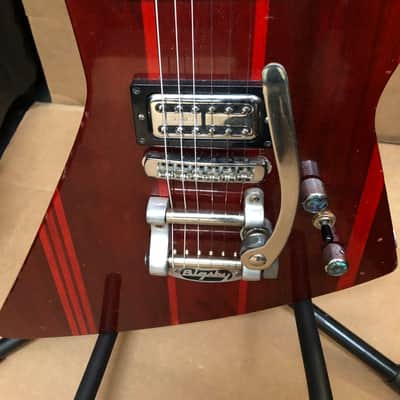 Custom Explorer-Type Electric Guitar LOADED - Gloss Red image 8