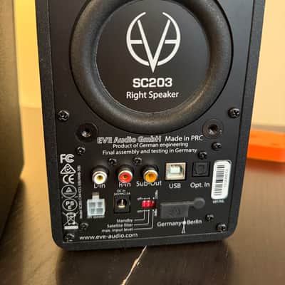 Eve Audio SC203 3" Active Studio Monitors (Master/Slave Pair) 2015 - Present - Black image 3