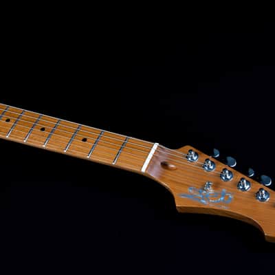Jet JS-450 OBL 450 Series Basswood Flamed Maple Top Body Canadian Roasted Maple Neck 6-String Electric Guitar image 9