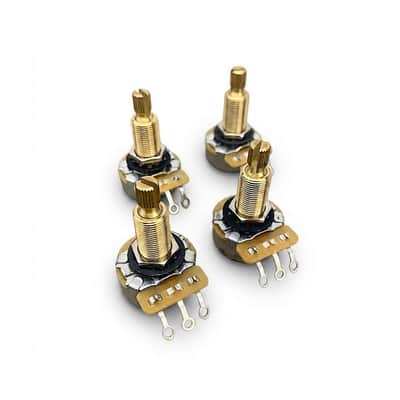 Long CTS Potentiometers Linear for Electric Guitars (Tone) - Set of 4 - R-VC500KL-SP-L-SET