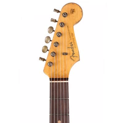 Fender Custom Shop 1963 Stratocaster Ultimate Relic Faded Shoreline Gold over Silver Masterbuilt Andy Hicks image 12