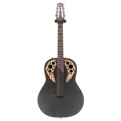 Adamas Spalted Maple Ltd Ed Deep Contour Ac-El - Black Satin Copper Metal Flake, Pro Setup (SR) (22701) image 5
