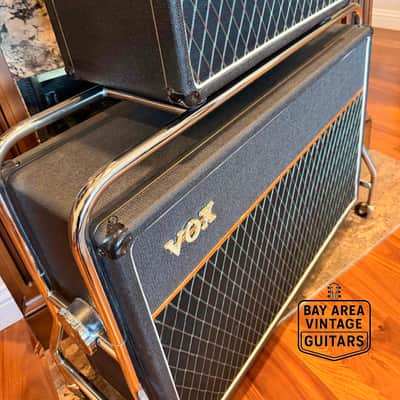 1965 Vox AC50/4 Mk III Head & 2x12 Cabinet w/ Original Speakers & Trolley image 2