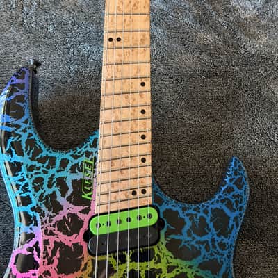 Kiesel Osiris Multiscale OM6 6-String Electric Guitar Crackle Finish USA American Fanned Frets 2020 image 7