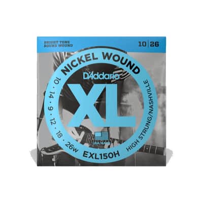 D'Addario XL Nickel High Strung/Nashville Tuning Electric Guitar Strings - 10-26 image 2