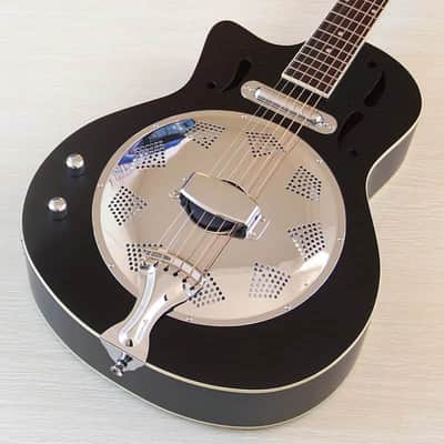 Left Handed Custom Resonator Guitar, Laminated Spruce Top Body, Mahogany Neck image 1