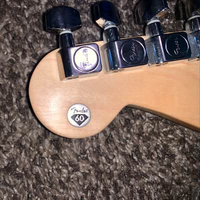 06 Fender Standard Stratocaster with  maple Fretboard David Gilmore emg’s electric guitar 2006 White image 9