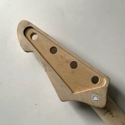 Maple Wood 4 String Bass Neck, 20 Frets Fretboard image 6