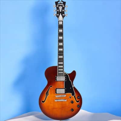 D'Angelico Premier SS Single Cutaway w/ stop-bar tailpiece, Dark Iced Tea Burst w/Gig Bag DAPSSDITBNS image 3
