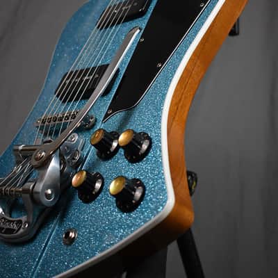 2023 Kauer Banshee Baritone Sky Blue Flake w/ Bigsby image 13
