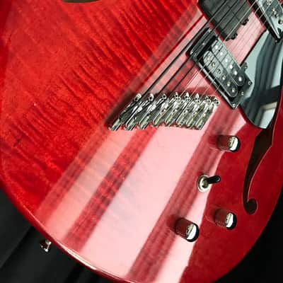 Wes Lambe 8GT 2013 - Novax-style Charlie Hunter 8 String Fanned Fret Dual Output Hollow Guitar/Bass image 4