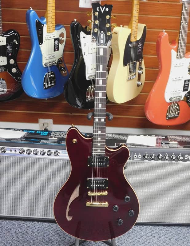 2025 EVH SA-126 Standard Semi-hollowbody Electric Guitar! Wine Red! VERY NICE!!! image 1