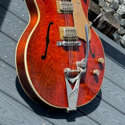 Gretsch 6122 Country Gent 1960 - very early production beautiful Flamey Maple & the coolest factory F-Hole Inserts. image 3