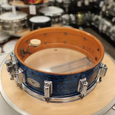 1969 Rogers Dyna-Sonic Wood 5x14" Snare Drum (Blue Onyx) image 11