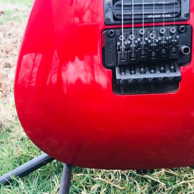 Kramer Striker Custom 424 2000 Crimson Floyd Rose Locking Nut Quad Rail pickups Hockey stick neck image 5