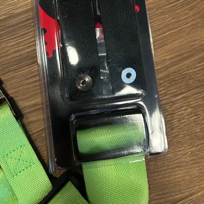 DiMarzio 2" Nylon ClipLock Strap 2010s - Black & Green image 2