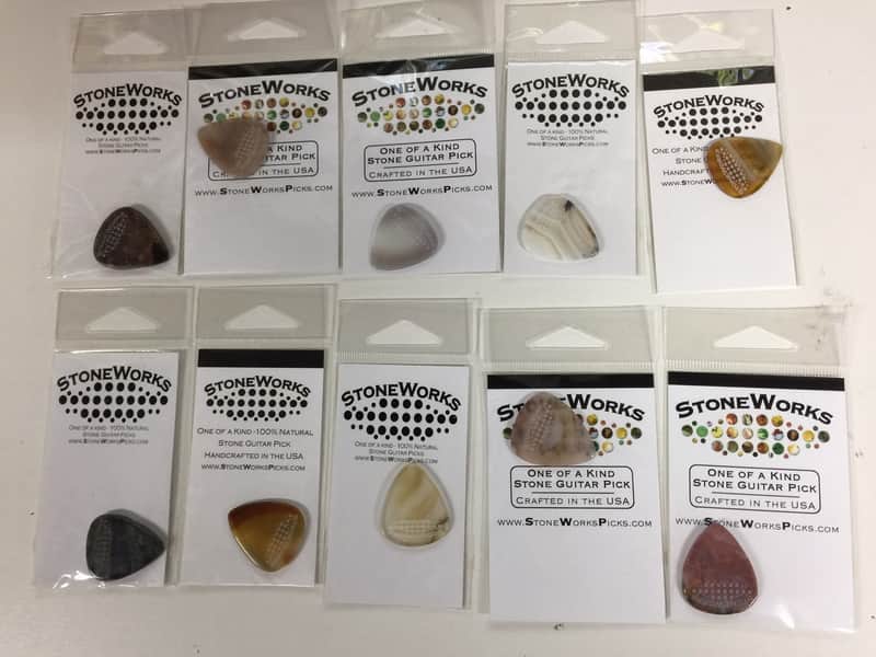 Stoneworks Natural Stone Guitar Picks - Lot of 10 image 1