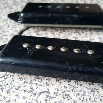 GFS Alnico Vintage Wound Dogear Black P90 Pickups Set image 2